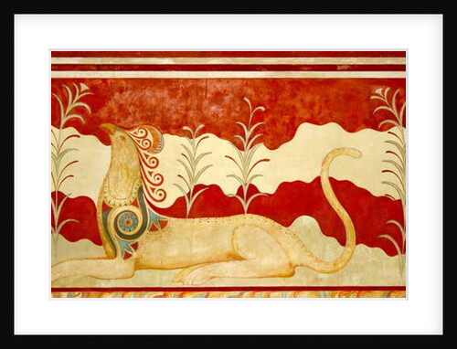 Griffin facing the throne, Throne Room, Knossos, Crete 1550-1450 BC by Minoan Minoan