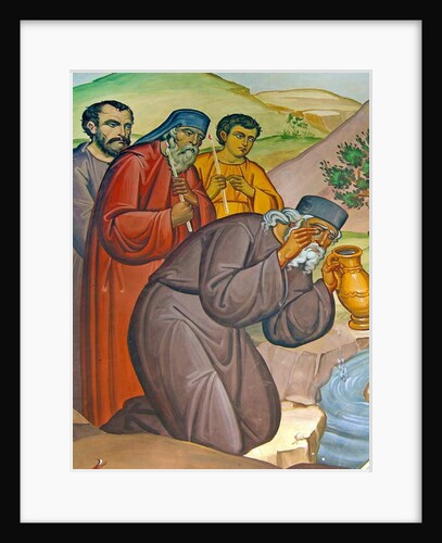 A Priest in mourning collecting his tears in a Tear Jar, Cyprus by Cypriot Cypriot