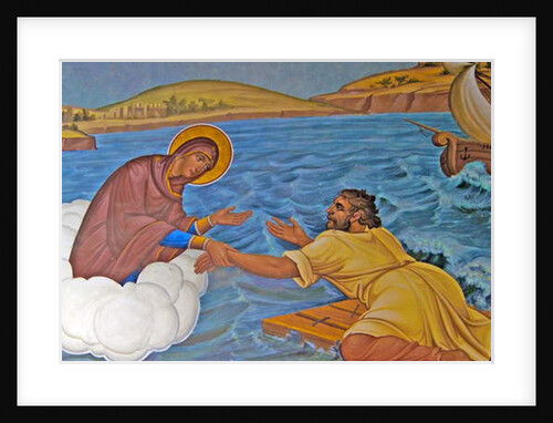 The Virgin Mary rescues a shipwrecked sailor, Cyprus by Cypriot Cypriot