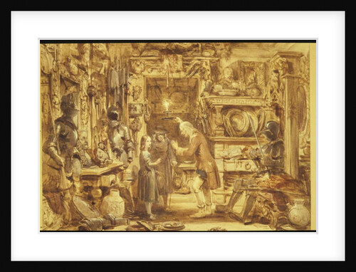 The Old Curiosity Shop / Little Nell's Home / Interior of the Old Curiosity Shop, 1840 by George Cattermole