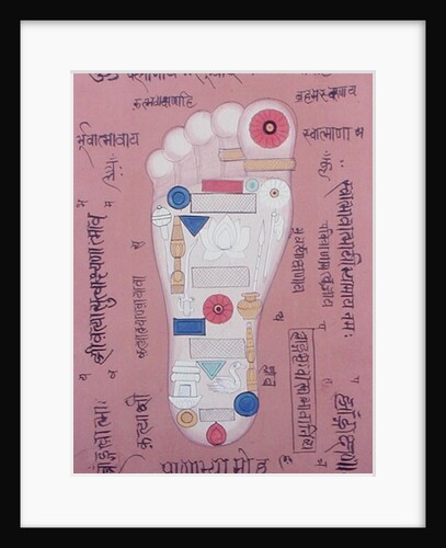 Tantric diagram of the right foot by School Indian