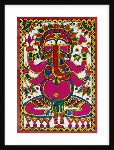 Elephant headed god Ganesh by School Indian