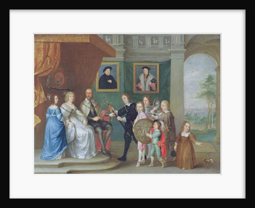 Thomas Howard, 14th Earl of Arundel is presented with arms by his children to mark his appointment to lead the army against Scotland in 1639 by Philip Fruytiers