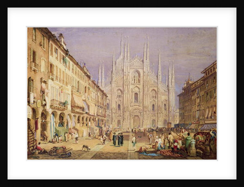 Milan, the Cathedral Square by Samuel Prout