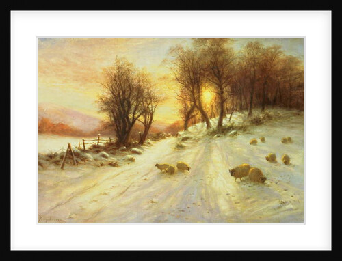 Sheep in Winter Snow by Joseph Farquharson