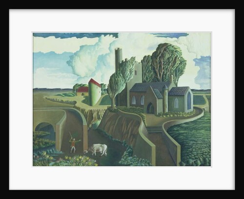 A Hilltop Church, 1930s by George Wright