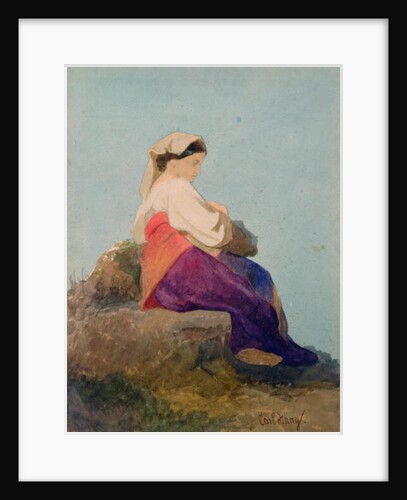 Una Chiochiara, study of an Italian peasant girl by Carl Haag