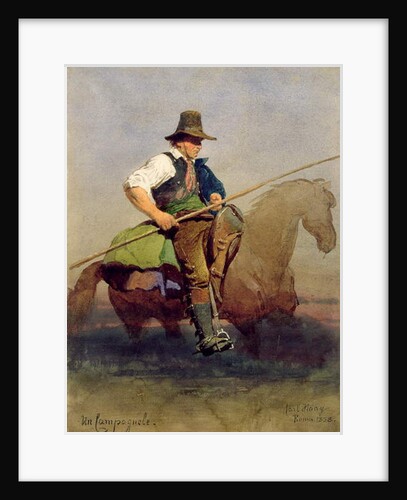 Un Campagnole, a Roman peasant on horseback, 1858 by Carl Haag