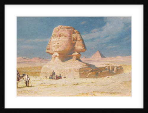 The Sphynx of Giza with the Pyramid of Mykerinos, 1874 by Carl Haag