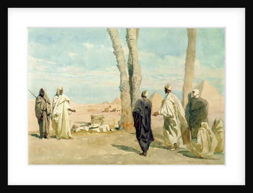 Bedouin from the Sahara Desert making Enquiries at Giza, 1859 by Carl Haag