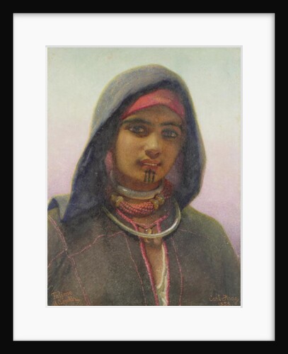 Fatime of Abukir, portrait of an Egyptian Fellaheen Girl, 1858 by Carl Haag