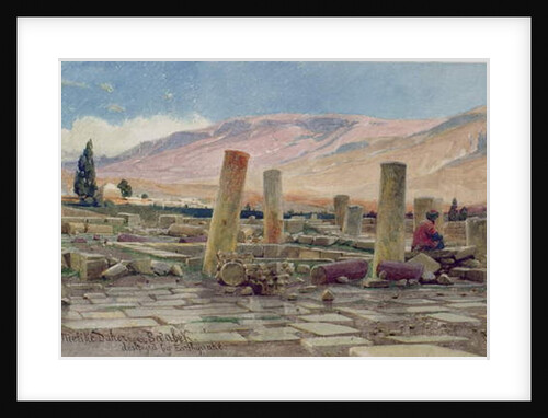 The Mosque of Melike near Baalbek destroyed by an Earthquake, 1859 by Carl Haag