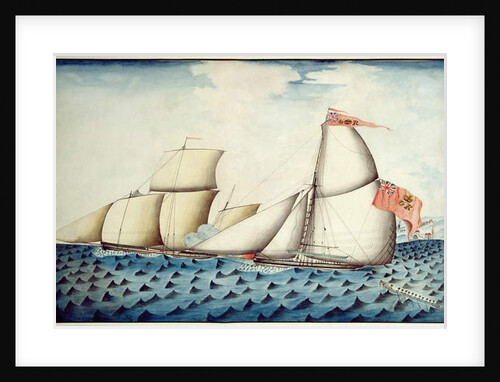 The Capture of 'The Four Brothers' by 'The Badger', Revenue Cutter, c.1823 by English School