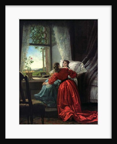 Beside a Sick Woman by Baron Mikhail Petrovich Klodt von Jurgensburg