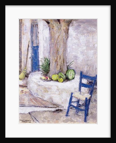 Blue Chair by the Tree, 1993 by Diana Schofield