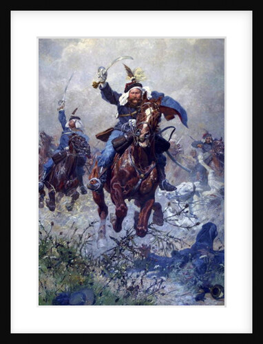 Colonel Maximilian Ritter von Rodakowski and the 13th Uhlans in the Battle of Custoza in 1866, 1908 by Ludwig Koch