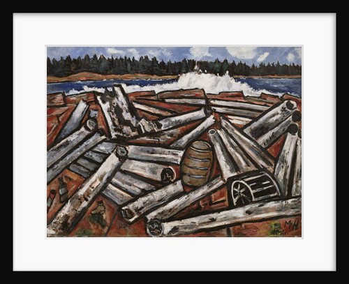 Log Jam, Penobscot Bay, 1940-41 by Marsden Hartley