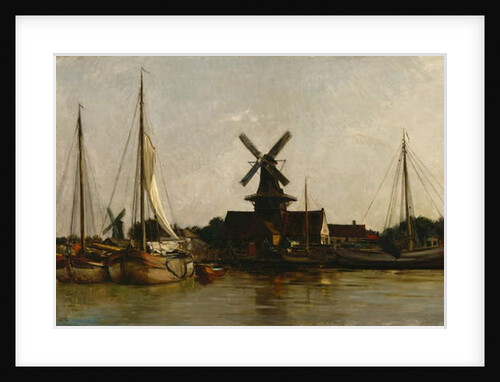 Mills at Dordrecht, 1872 by Charles Francois Daubigny