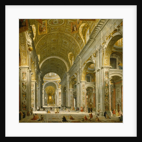 Interior of St. Peter's, Rome, 1750 by Giovanni Paolo Pannini or Panini