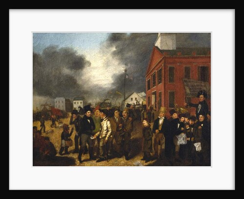 First State Election in Detroit, Michigan, c.1837 by Thomas Mickell Burnham