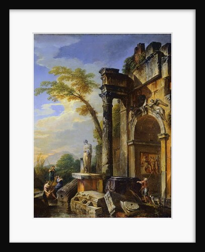 Ruins of a Triumphal Arch in the Roman Campagna, 1717/1719 by Giovanni Paolo Pannini or Panini