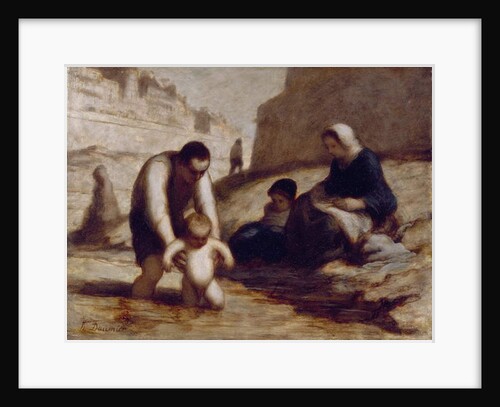 The First Bath by Honore Daumier
