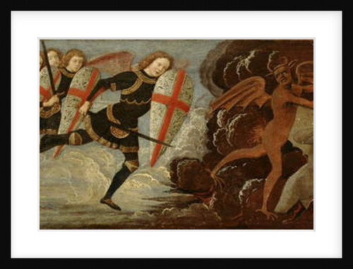 St. Michael and the Angels at War with the Devil by Domenico (1449-94) Ghirlandaio