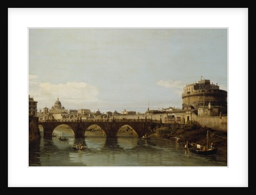 View of the Tiber in Rome with the Castel Sant'Angelo, c.1743 by Bernardo Bellotto