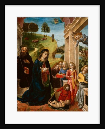 Adoration of the Child with St. Benedict and Angels, c.1478 by Vincenzo Foppa