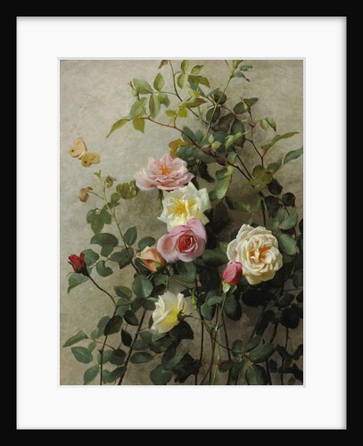 Roses on a Wall, 1877 by George Cochran Lambdin