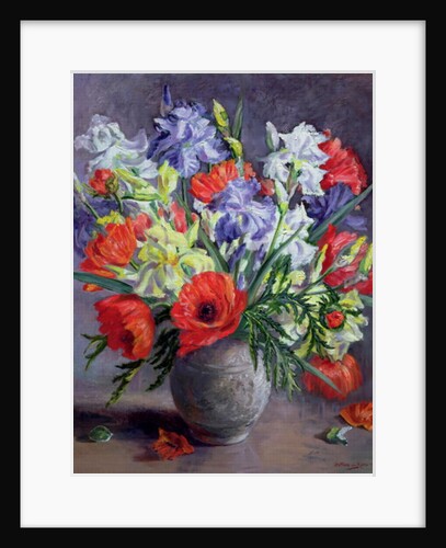 Poppies and Irises, 1991 by Anthea Durose