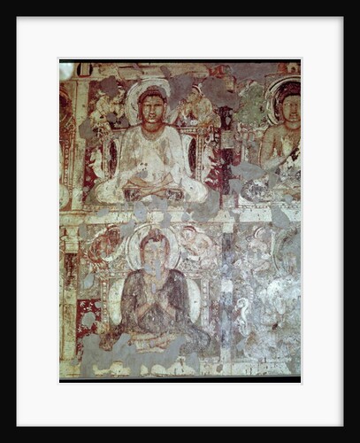 Two Seated Buddhas by Indian School