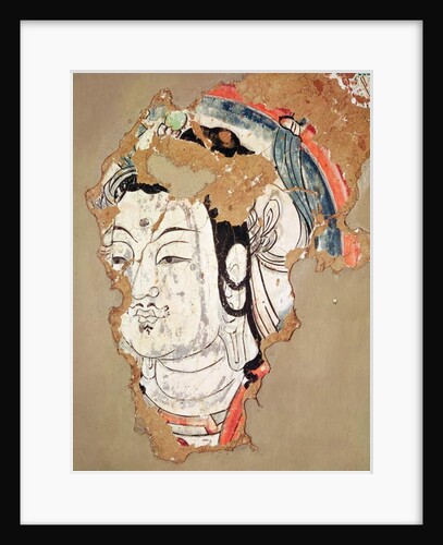 Head of Buddha with a halo by School Chinese