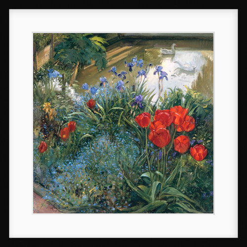 Red Tulips and Geese by Timothy Easton