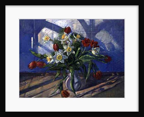 Spring Flowers with Window Reflections, 1994 by Timothy Easton