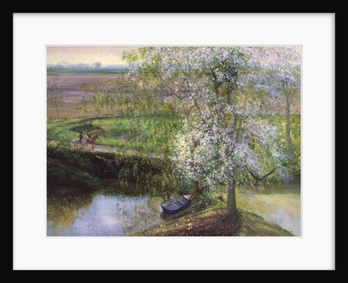 Flowering Apple Tree and Willow, 1991 by Timothy Easton