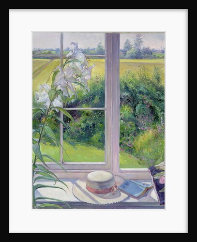 Window Seat and Lily, 1991 by Timothy Easton