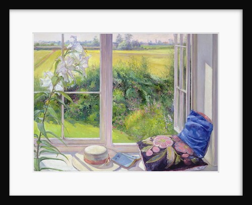 Window Seat and Lily, 1991 by Timothy Easton