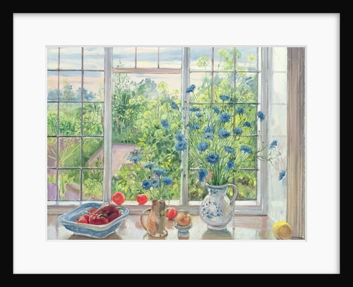 Cornflowers and Kitchen Garden by Timothy Easton