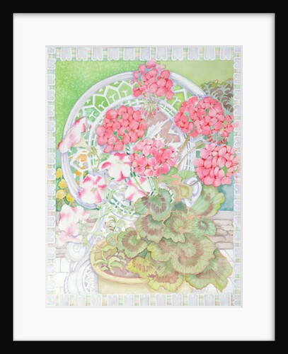 Pot of Geraniums by Lillian Delevoryas