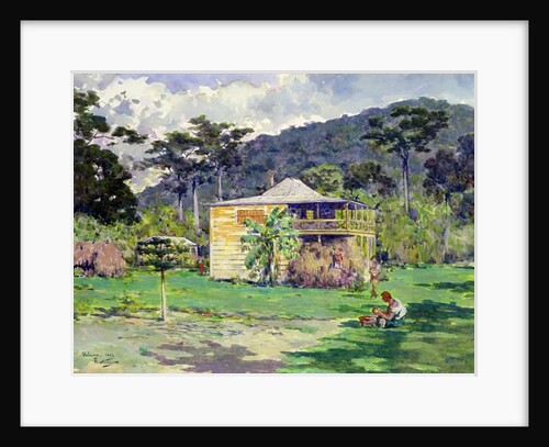 Vailima, 1892, home of Robert Louis Stevenson on Samoa by Count Girolamo Pieri Nerli