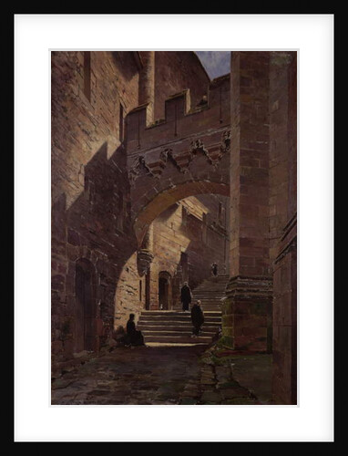 Mont Saint-Michel, Fortified gate in the Abbey, 1881 by Emmanuel Lansyer