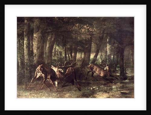 Spring, Stags Fighting, 1861 by Gustave Courbet