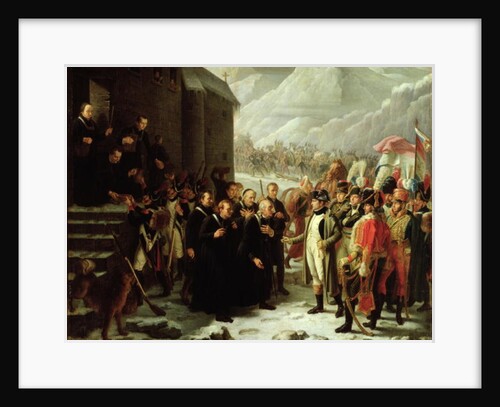 The First Consul Visiting the Hospice of Mont Saint-Bernard, 20th May 1800, 1810 by Charles-Jacques Lebel