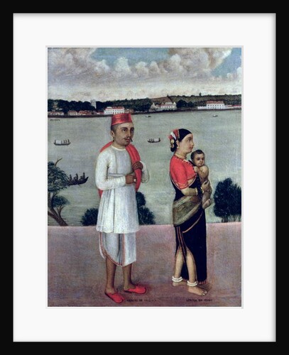 Young Man of Angraca with a Young Woman and Baby from Pano, Goa School by Indian School
