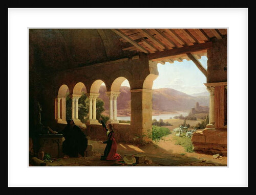 Joan of Arc Consulting with the Hermit, on the Mission she has to Accomplish, at the Hermitage of Vaucouleurs, 1819 by Francois Richard (1777-1852) Fleury