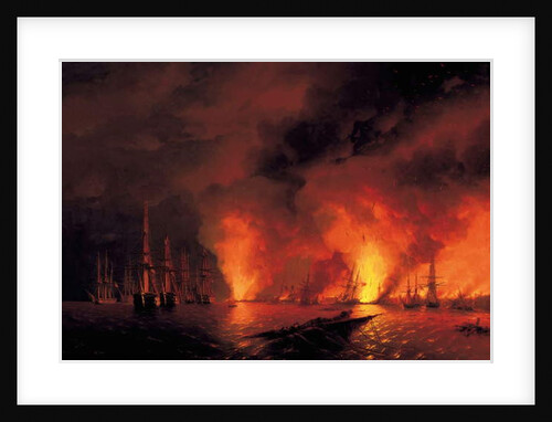 The Battle of Sinop on 18th November 1853 by Ivan Konstantinovich Aivazovsky