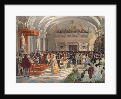 The Wedding of Henri de Bourbon, King of Navarre, to Marguerite de Valois in the presence of Catherine de Medici and Charles IX in 1572, 1862 by Edmond Lechevallier-Chevignard