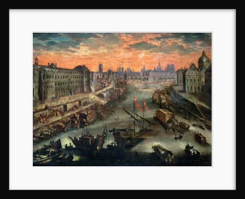 View of Paris from the Pont Royal by Franco-Flemish School