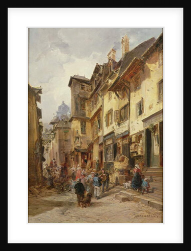 Street Scene, Northern France, 19th century by Jules Achille-Noel